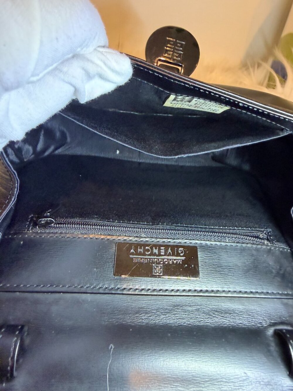 Vintage Givenchy Black Box Leather Top Handle - Picture 8 of 13